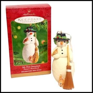 Hallmark My First Snowman Keepsake Ornament Natures Sketchbook 2001